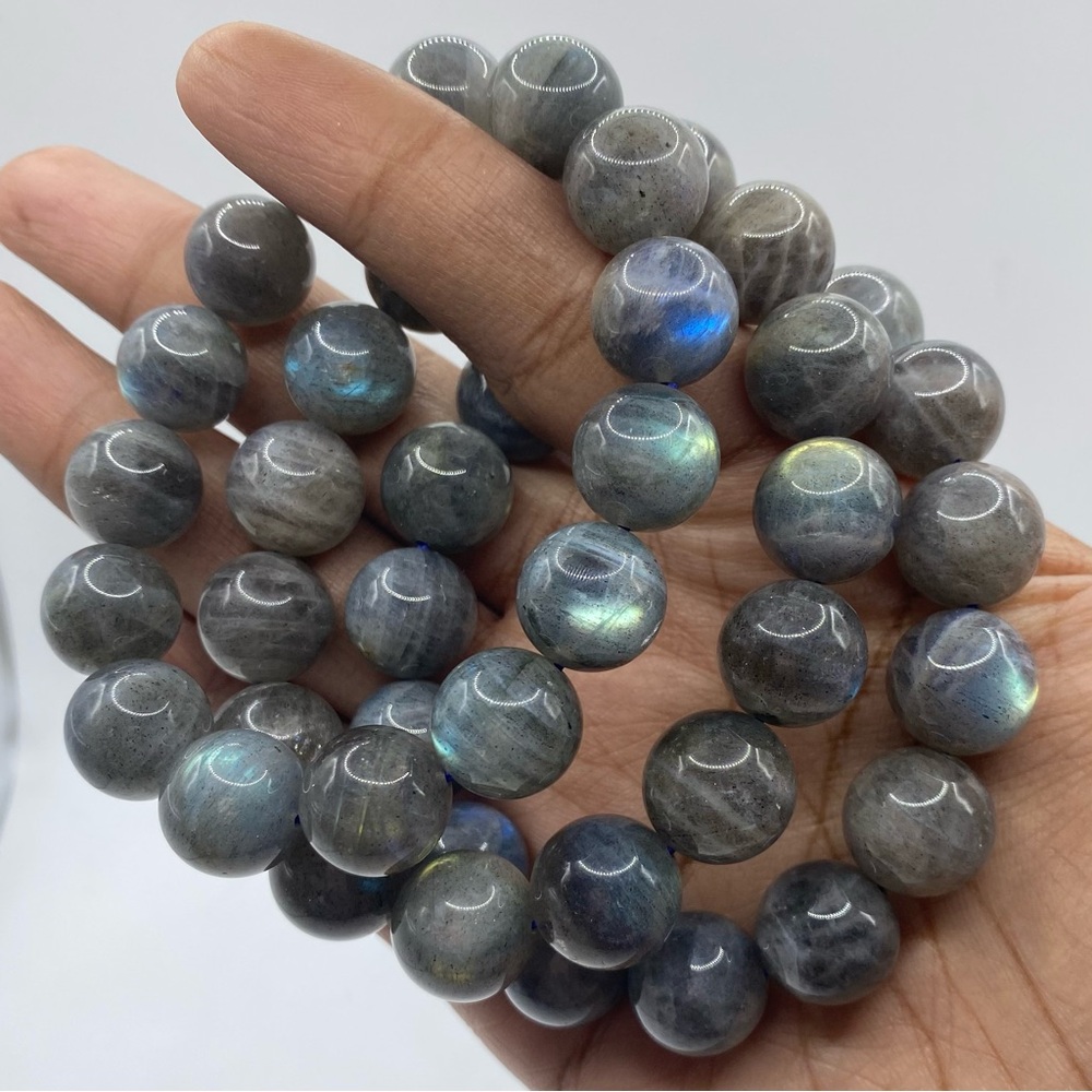 Labradorite Crystal Bracelet 13mm - Picture 3 of 3